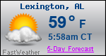 Weather Forecast for Lexington, AL