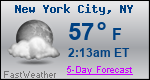 Weather Forecast for New York, NY