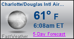 Weather Forecast for Charlotte/Douglas International Airport, NC