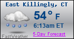 Weather Forecast for East Killingly, CT