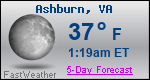 Weather Forecast for Ashburn, VA