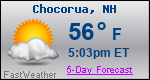 Weather Forecast for Chocorua, NH