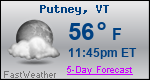 Weather Forecast for Putney, VT
