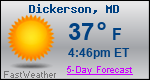 Weather Forecast for Dickerson, MD