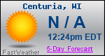 Weather Forecast for Centuria, WI