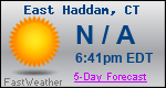 Weather Forecast for East Haddam, CT