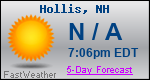 Weather Forecast for Hollis, NH