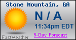 Weather Forecast for Stone Mountain, GA
