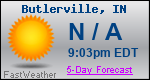 Weather Forecast for Butlerville, IN