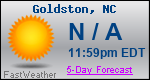 Weather Forecast for Goldston, NC