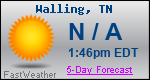 Weather Forecast for Walling, TN