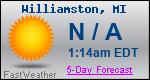 Weather Forecast for Williamston, MI