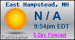 Weather Forecast for East Hampstead, NH