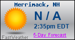 Weather Forecast for Merrimack, NH