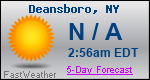 Weather Forecast for Deansboro, NY