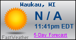 Weather Forecast for Waukau, WI