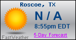 Weather Forecast for Roscoe, TX
