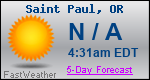 Weather Forecast for Saint Paul, OR