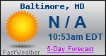 Weather Forecast for Baltimore, MD