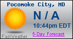 Weather Forecast for Pocomoke City, MD