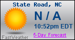 Weather Forecast for State Road, NC