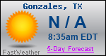 Weather Forecast for Gonzales, TX