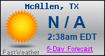 Weather Forecast for McAllen, TX