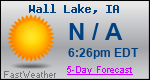 Weather Forecast for Wall Lake, IA