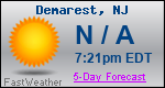 Weather Forecast for Demarest, NJ