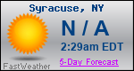Weather Forecast for Syracuse, NY