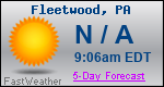 Weather Forecast for Fleetwood, PA