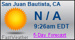 Weather Forecast for San Juan Bautista, CA