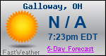 Weather Forecast for Galloway, OH