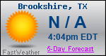 Weather Forecast for Brookshire, TX