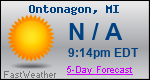 Weather Forecast for Ontonagon, MI