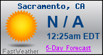 Weather Forecast for Sacramento, CA