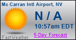 Weather Forecast for Mc Carran International Airport, NV