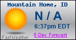 Weather Forecast for Mountain Home, ID