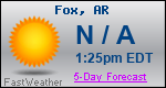 Weather Forecast for Fox, AR