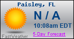 Weather Forecast for Paisley, FL