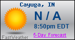Weather Forecast for Cayuga, IN