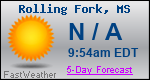 Weather Forecast for Rolling Fork, MS