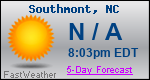 Weather Forecast for Southmont, NC