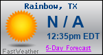 Weather Forecast for Rainbow, TX