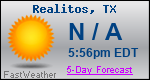 Weather Forecast for Realitos, TX