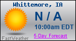 Weather Forecast for Whittemore, IA