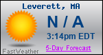 Weather Forecast for Leverett, MA