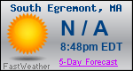 Weather Forecast for South Egremont, MA
