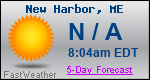 Weather Forecast for New Harbor, ME