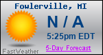 Weather Forecast for Fowlerville, MI